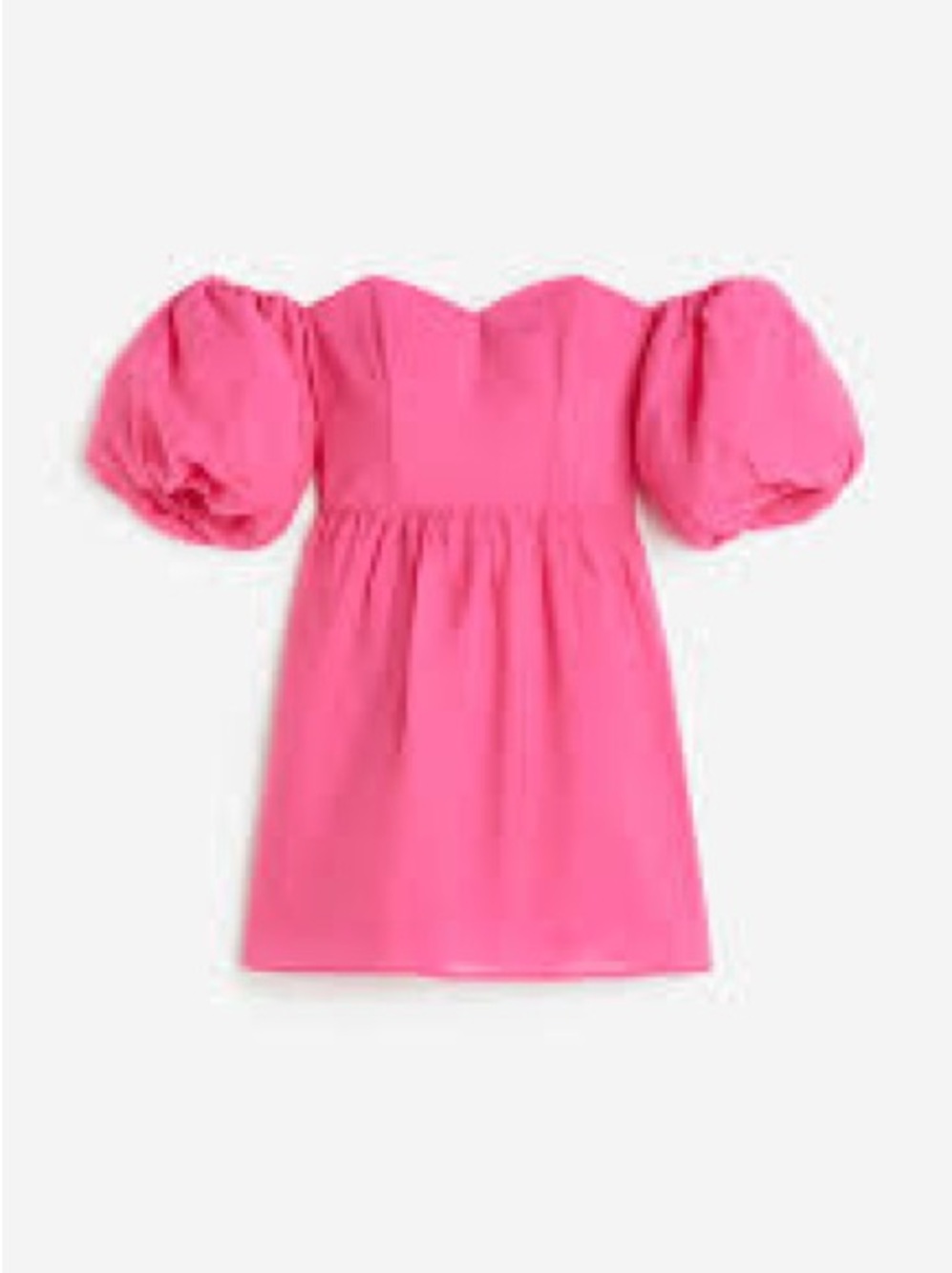 H&M Off Shoulder Puff-Sleeve Mini Dress XS